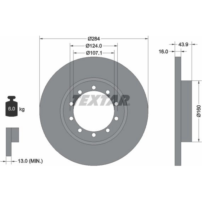 Textar 93242500 Bremsscheibe Textar 93242500 Bremsscheibe