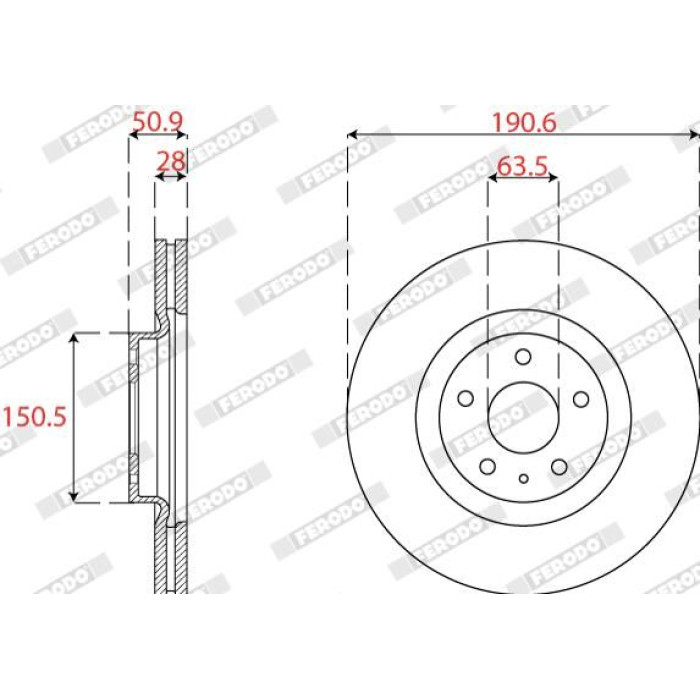 Ferodo DDF2789C Bremsscheibe PREMIER Ferodo DDF2789C Bremsscheibe PREMIER