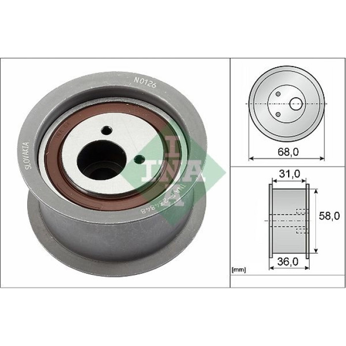 INA 532 0329 10 Umlenkrolle/Führungsrolle, Zahnriemen