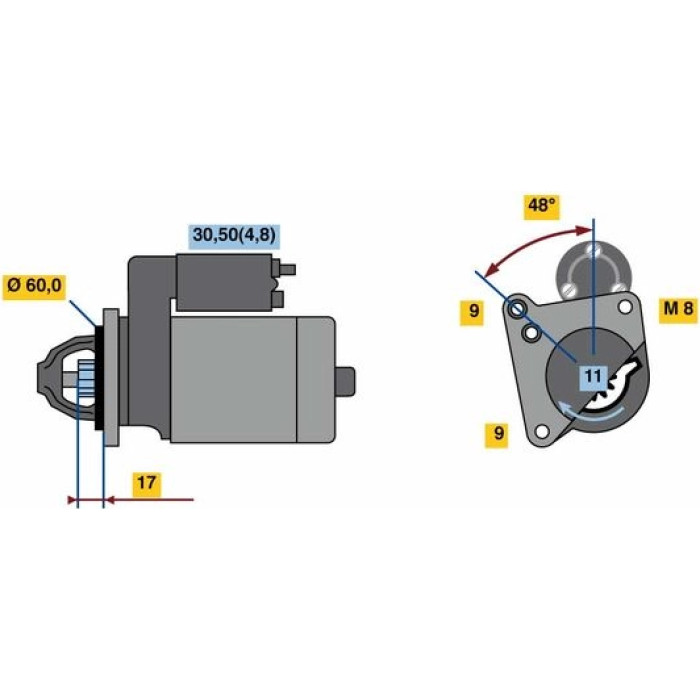 BOSCH 0 001 138 047 Starter