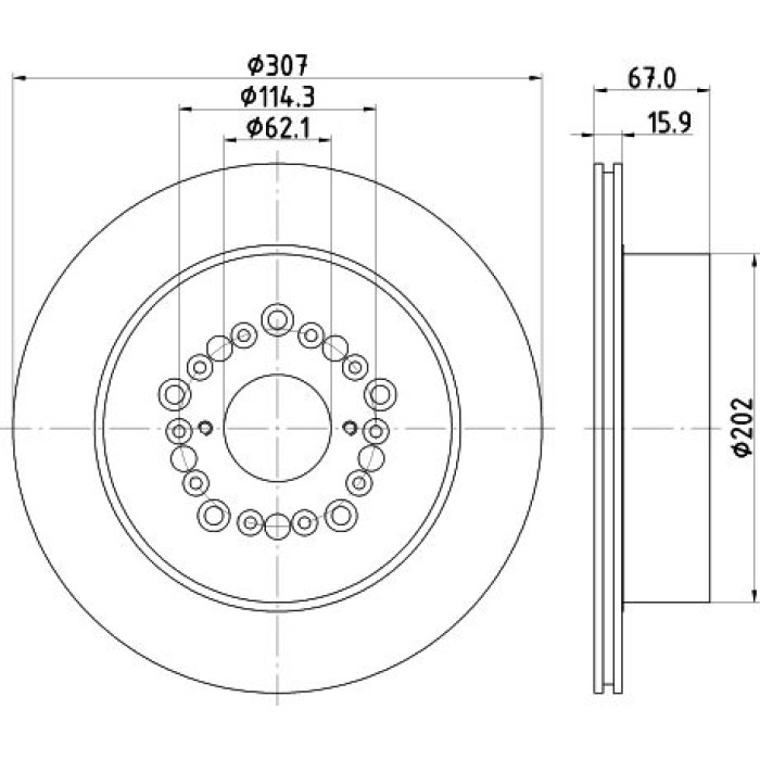 Hella 8DD 355 113-151 Bremsscheibe