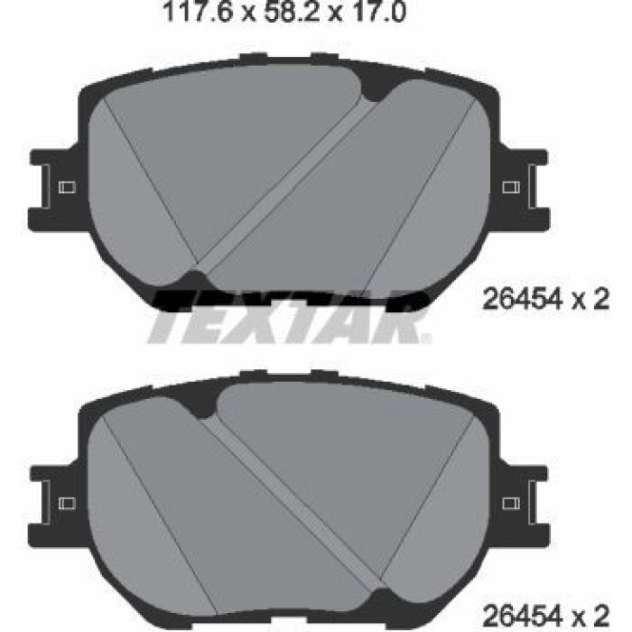 Textar 2645401 Bremsbelagsatz, Scheibenbremse