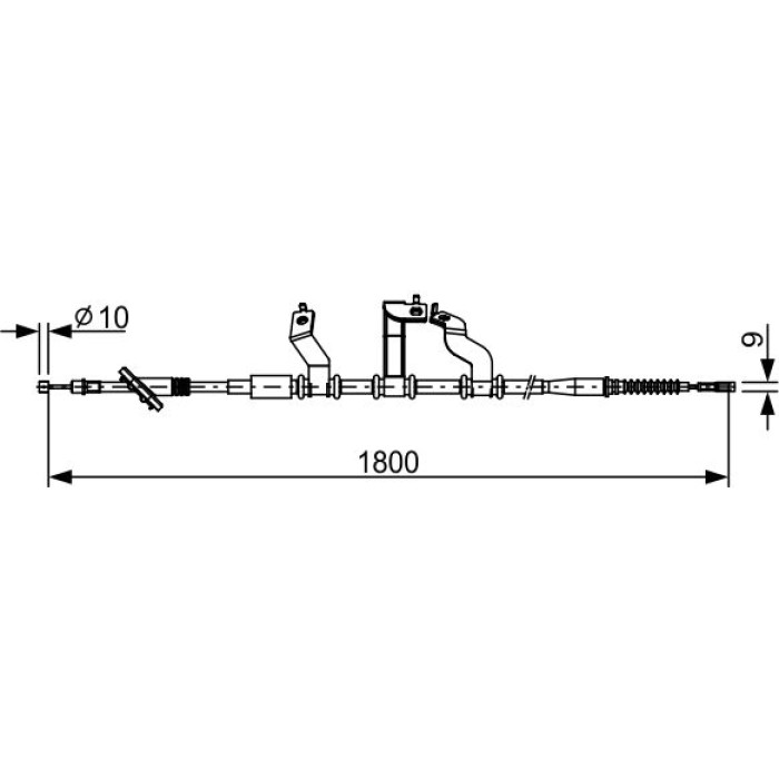 BOSCH 1 987 482 530 Seilzug, Feststellbremse BOSCH 1 987 482 530 Seilzug, Feststellbremse