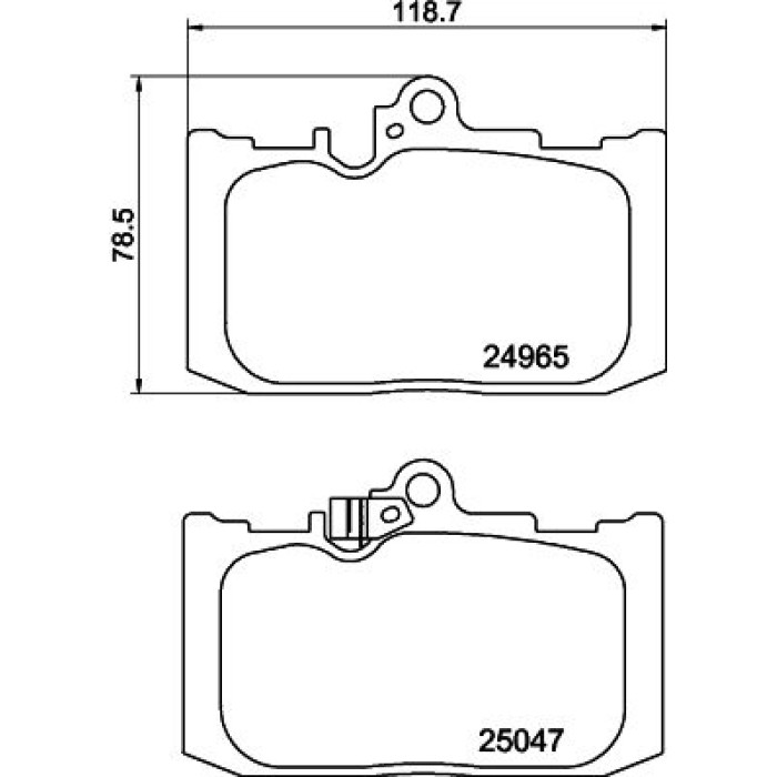 Hella Pagid 8DB 355 019-851 Bremsbelagsatz, Scheibenbremse