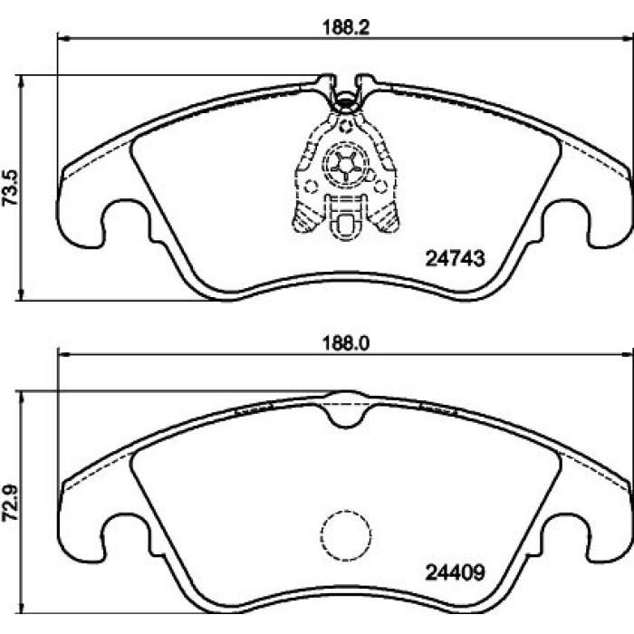Hella 8DB 355 014-741 Bremsbelagsatz, Scheibenbremse Hella 8DB 355 014-741 Bremsbelagsatz, Scheibenbremse