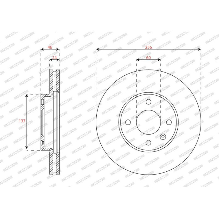 Ferodo DDF2540C Bremsscheibe PREMIER Ferodo DDF2540C Bremsscheibe PREMIER