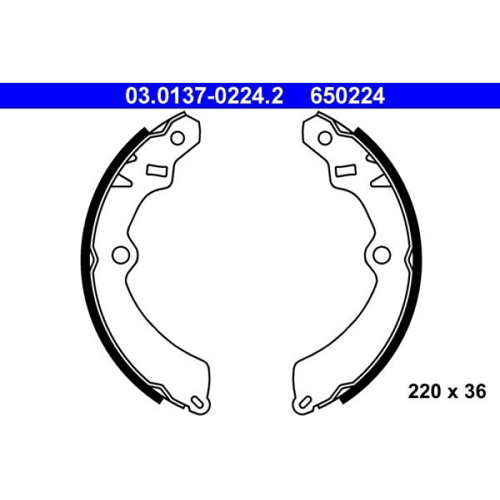 ATE 03.0137-0224.2 Bremsbackensatz