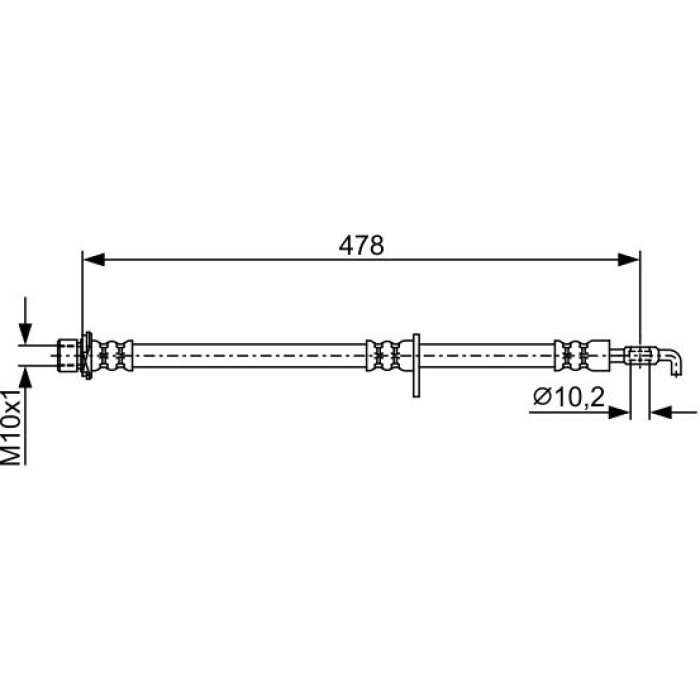 BOSCH 1 987 481 927 Bremsschlauch