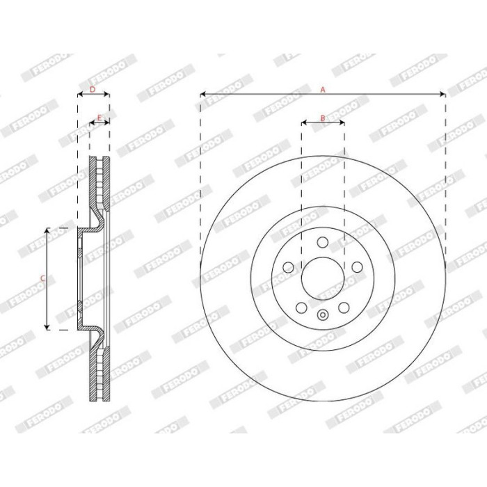 Ferodo DDF2853C Bremsscheibe PREMIER Ferodo DDF2853C Bremsscheibe PREMIER
