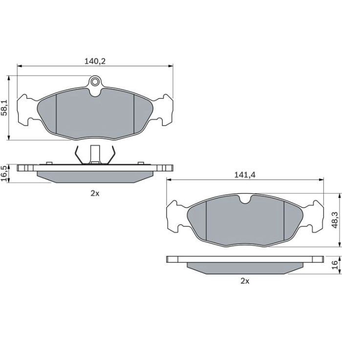 BOSCH 0 986 460 938 Bremsbelagsatz, Scheibenbremse BOSCH 0 986 460 938 Bremsbelagsatz, Scheibenbremse