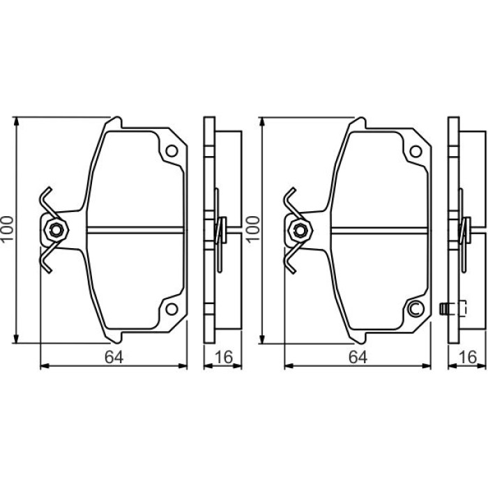BOSCH 0 986 494 531 Bremsbelagsatz, Scheibenbremse