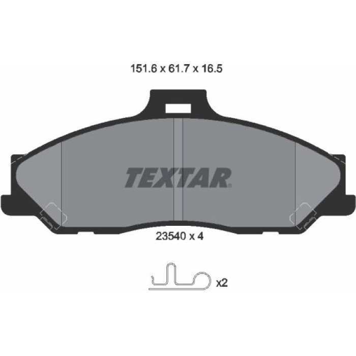 Textar 2354001 Bremsbelagsatz, Scheibenbremse Textar 2354001 Bremsbelagsatz, Scheibenbremse