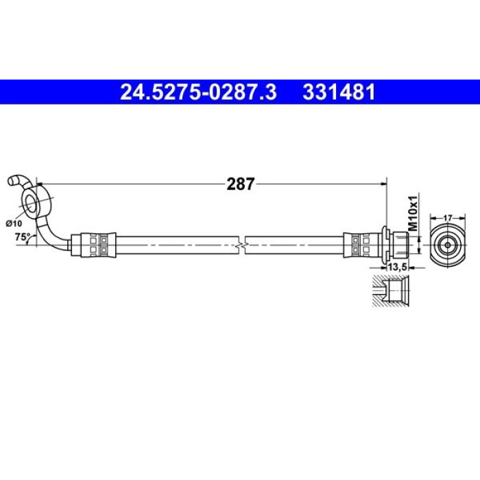 ATE 24.5275-0287.3 Bremsschlauch