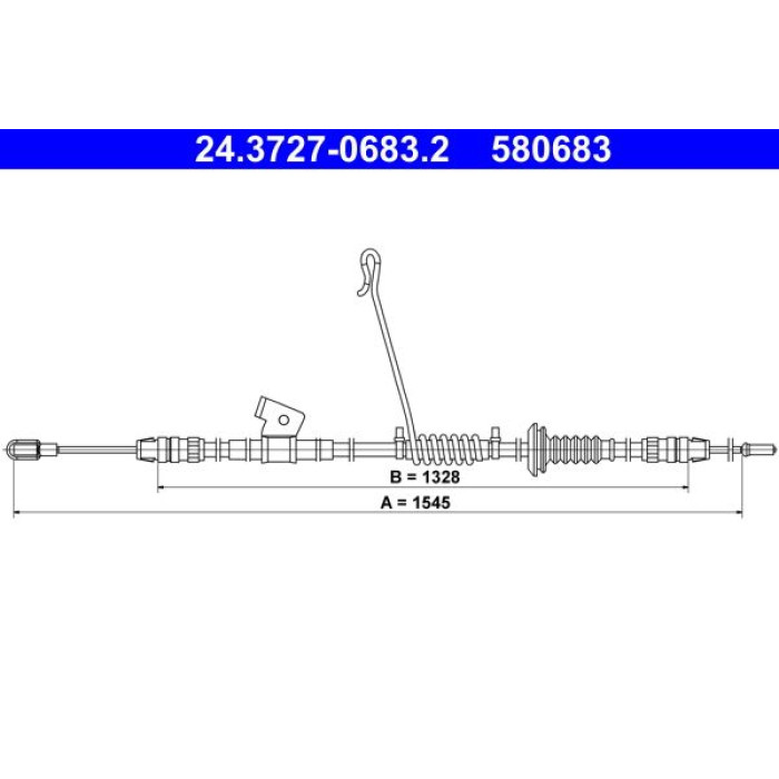 ATE 24.3727-0683.2 Seilzug, Feststellbremse ATE 24.3727-0683.2 Seilzug, Feststellbremse