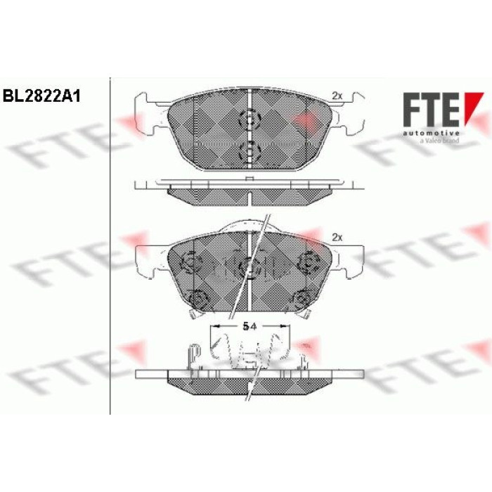 FTE 9011005 Bremsbelagsatz, Scheibenbremse