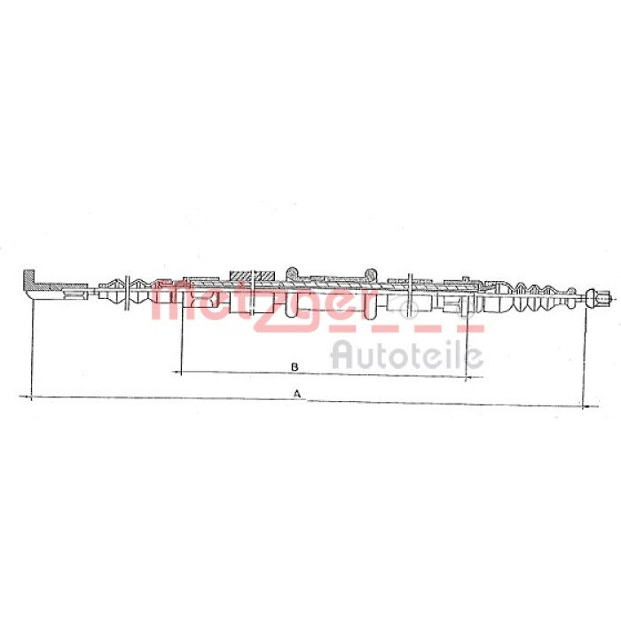 Metzger 251.25 Seilzug, Feststellbremse Metzger 251.25 Seilzug, Feststellbremse