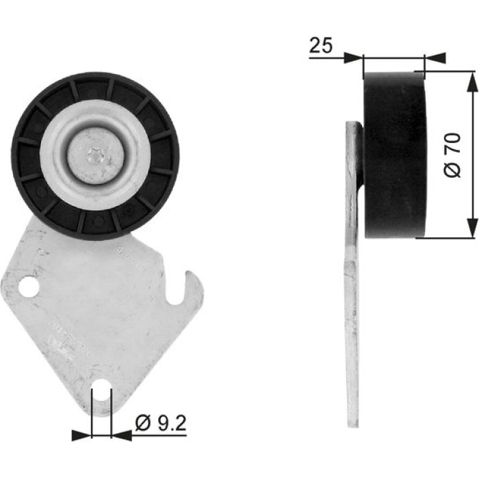 Gates T36068 Umlenkrolle/Führungsrolle, Keilrippenriemen DriveAlign™ Gates T36068 Umlenkrolle/Führungsrolle, Keilrippenriemen DriveAlign™