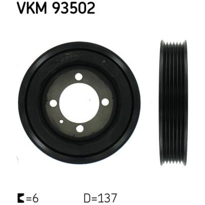 SKF VKM 93502 Riemenscheibe, Kurbelwelle