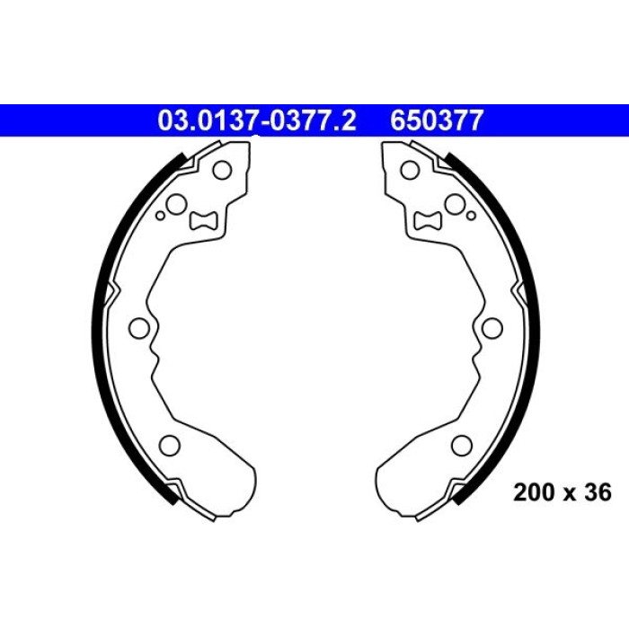 ATE 03.0137-0377.2 Bremsbackensatz ATE 03.0137-0377.2 Bremsbackensatz