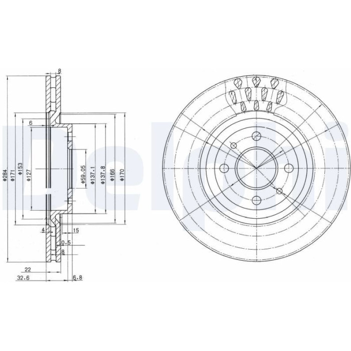 Delphi BG2617 Bremsscheibe Delphi BG2617 Bremsscheibe