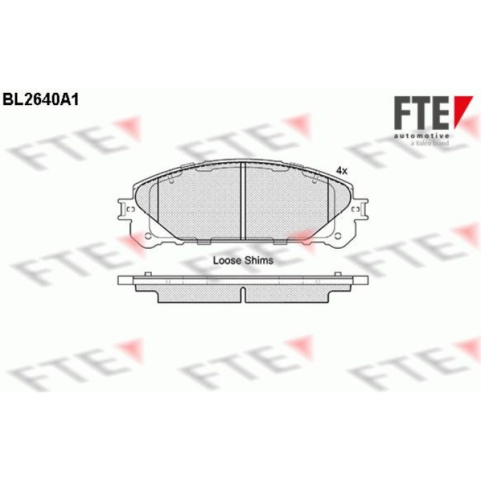 FTE 9010883 Bremsbelagsatz, Scheibenbremse