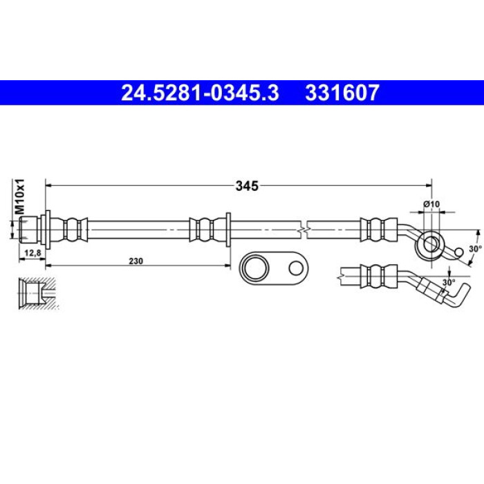 ATE 24.5281-0345.3 Bremsschlauch ATE 24.5281-0345.3 Bremsschlauch