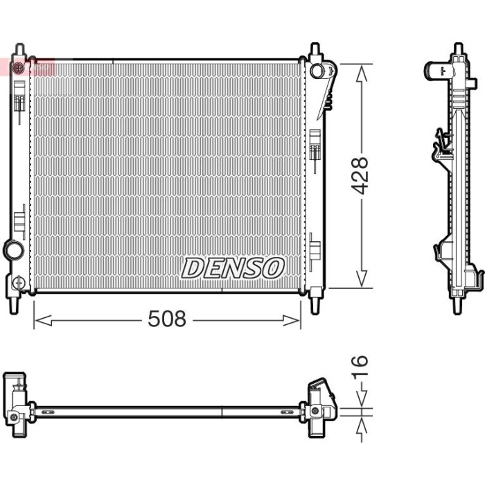 Denso DRM46075 Kühler, Motorkühlung Denso DRM46075 Kühler, Motorkühlung
