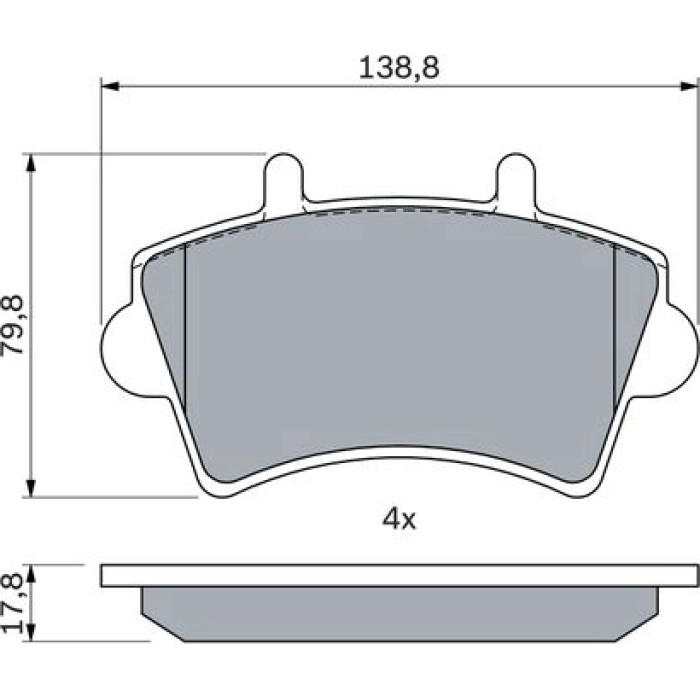 BOSCH 0 986 494 031 Bremsbelagsatz, Scheibenbremse BOSCH 0 986 494 031 Bremsbelagsatz, Scheibenbremse