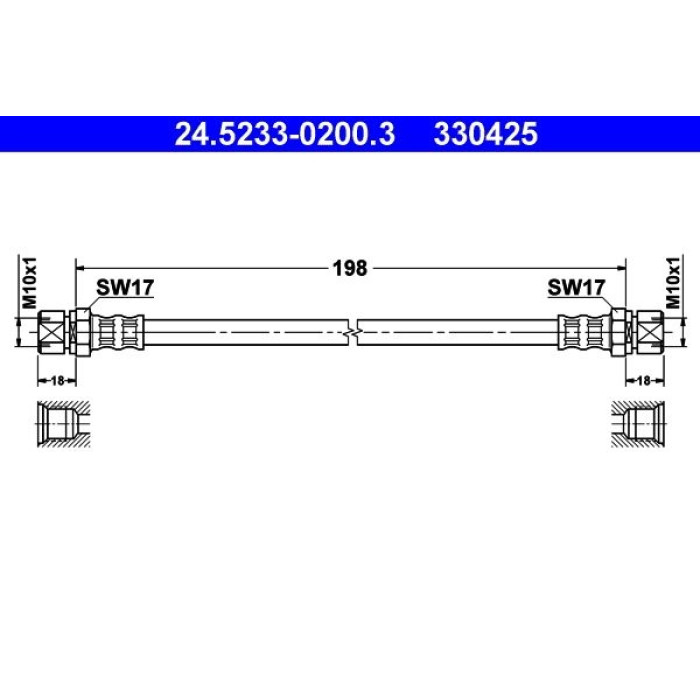 ATE 24.5233-0200.3 Bremsschlauch ATE 24.5233-0200.3 Bremsschlauch