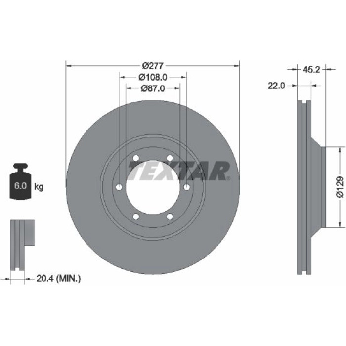 Textar 92149400 Bremsscheibe Textar 92149400 Bremsscheibe