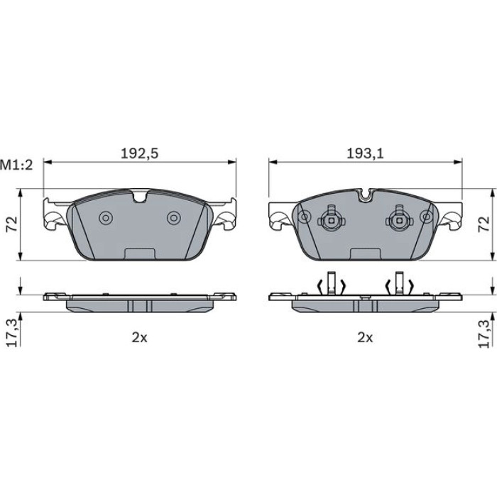 BOSCH 0 986 494 962 Bremsbelagsatz, Scheibenbremse BOSCH 0 986 494 962 Bremsbelagsatz, Scheibenbremse