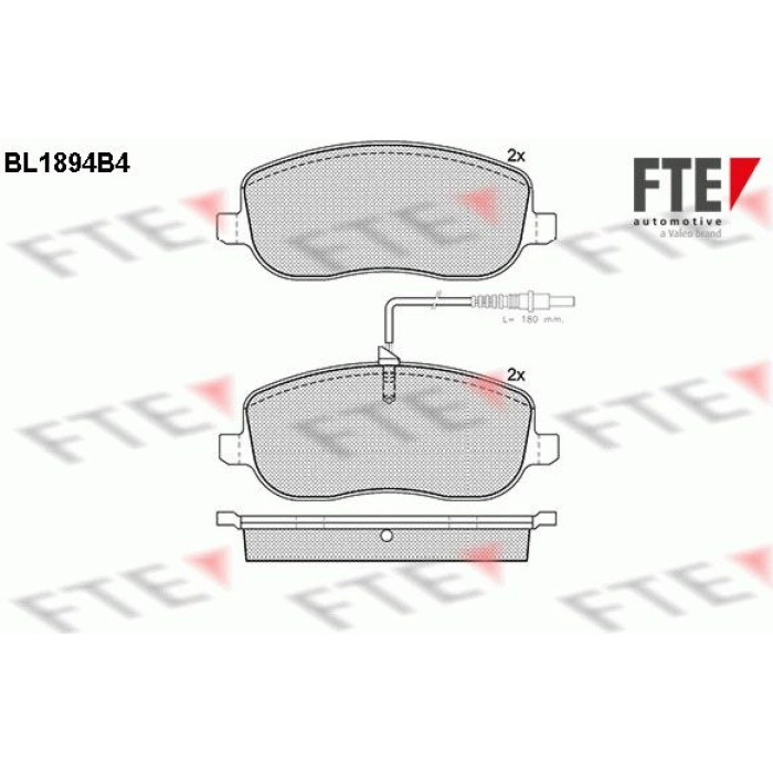 FTE 9010482 Bremsbelagsatz, Scheibenbremse FTE 9010482 Bremsbelagsatz, Scheibenbremse