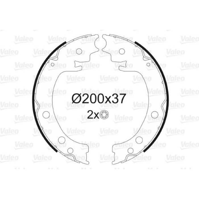 Valeo 564143 Bremsbackensatz, Feststellbremse