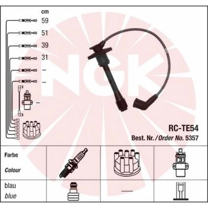 NGK 5357 Zündleitungssatz NGK 5357 Zündleitungssatz