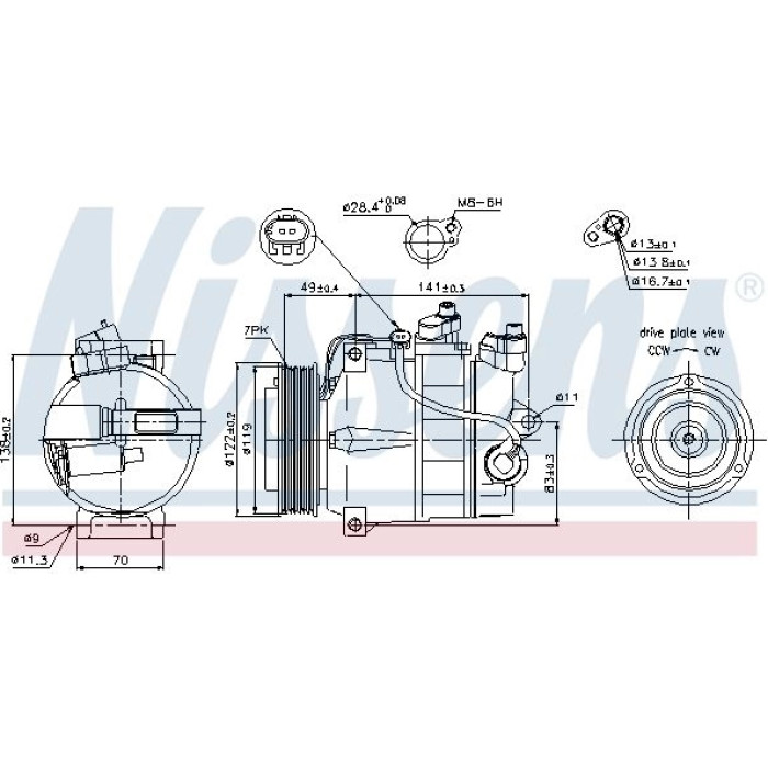 Nissens 89200 Kompressor, Klimaanlage FIRST FIT Nissens 89200 Kompressor, Klimaanlage FIRST FIT