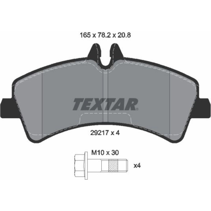 Textar 2921702 Bremsbelagsatz, Scheibenbremse Q+ Textar 2921702 Bremsbelagsatz, Scheibenbremse Q+
