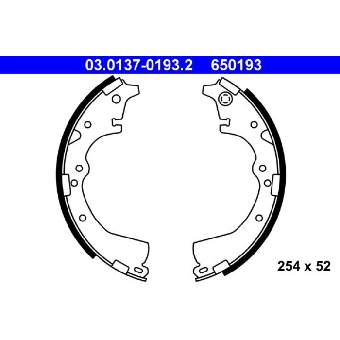 ATE 03.0137-0193.2 Bremsbackensatz ATE 03.0137-0193.2 Bremsbackensatz