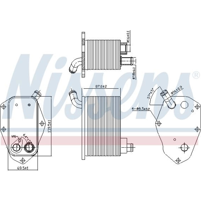 Nissens 90826 Ölkühler, Motoröl Nissens 90826 Ölkühler, Motoröl