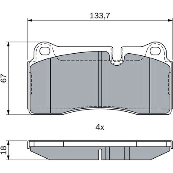 BOSCH 0 986 494 957 Bremsbelagsatz, Scheibenbremse