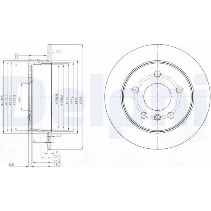 Delphi BG3910 Bremsscheibe Delphi BG3910 Bremsscheibe
