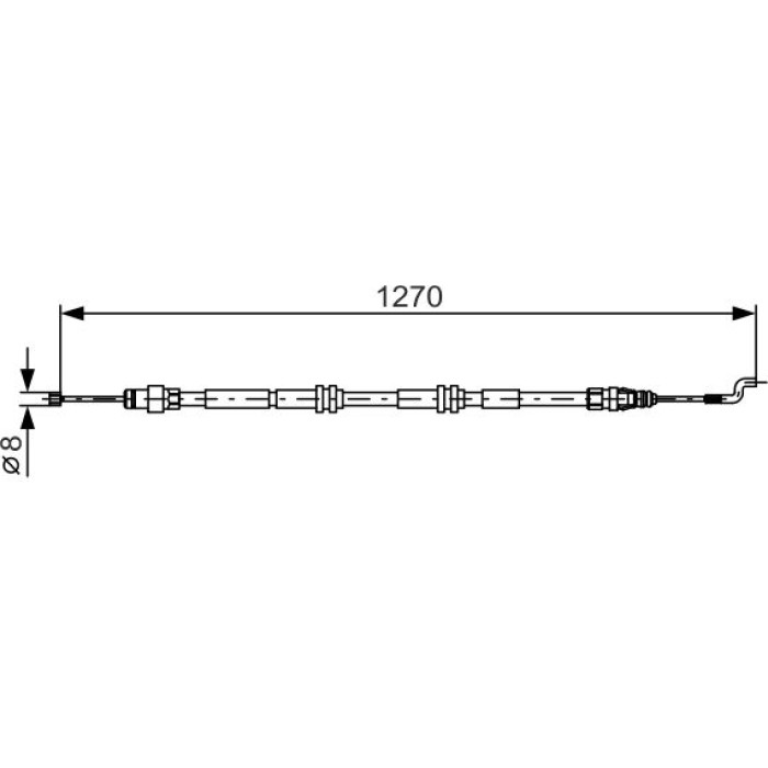 Seilzug, Feststellbremse 1 987 482 014 Seilzug, Feststellbremse 1 987 482 014