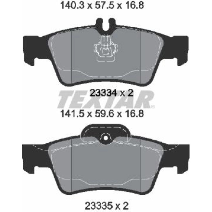 Textar 2333481 Bremsbelagsatz, Scheibenbremse epad