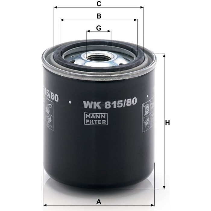 Mann-Filter WK 815/80 Kraftstofffilter