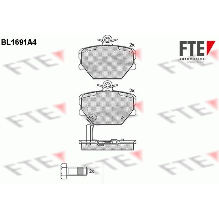 FTE 9010302 Bremsbelagsatz, Scheibenbremse FTE 9010302 Bremsbelagsatz, Scheibenbremse