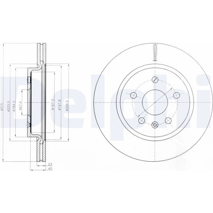 Delphi BG4190 Bremsscheibe Delphi BG4190 Bremsscheibe