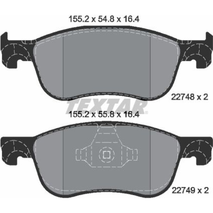 Textar 2274801 Bremsbelagsatz, Scheibenbremse Q+ Textar 2274801 Bremsbelagsatz, Scheibenbremse Q+