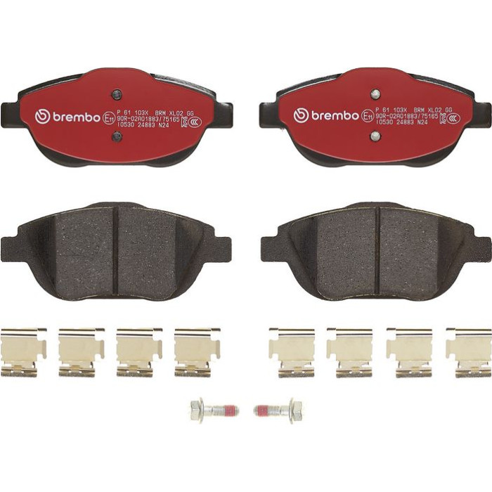 Brembo P 61 103X Bremsbelagsatz, Scheibenbremse XTRA LINE Brembo P 61 103X Bremsbelagsatz, Scheibenbremse XTRA LINE
