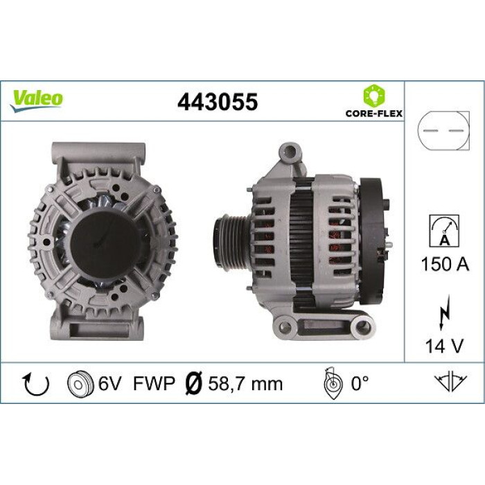 Valeo 443055 Generator CORE-FLEX