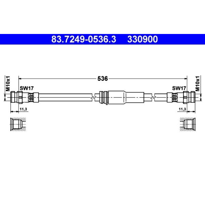 ATE 83.7249-0536.3 Bremsschlauch