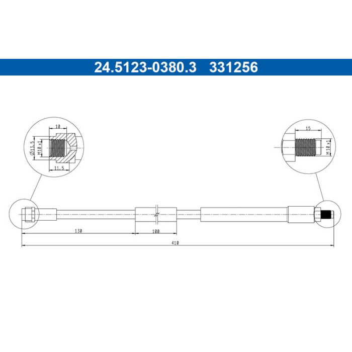ATE 24.5123-0380.3 Bremsschlauch ATE 24.5123-0380.3 Bremsschlauch